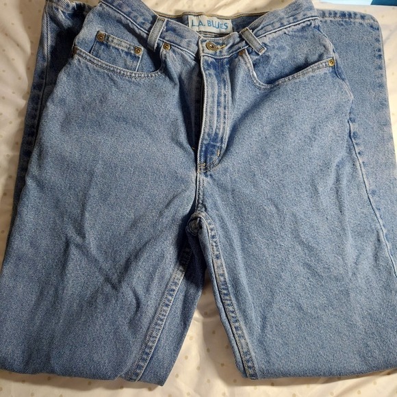 𝅺LA Blues Women's Jeans, Light Wash, Size 6 Slim Fit - Picture 1 of 12